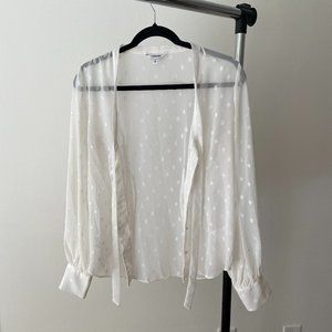 EXPRESS Sheer White Cardigan